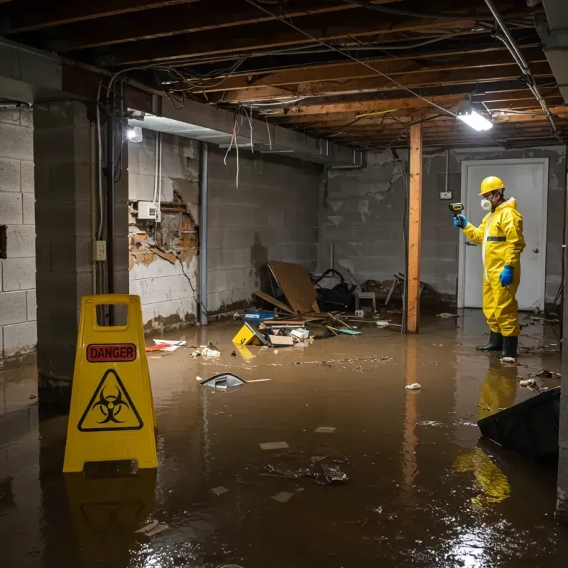 Flooded Basement Electrical Hazard in Old Westbury, NY Property